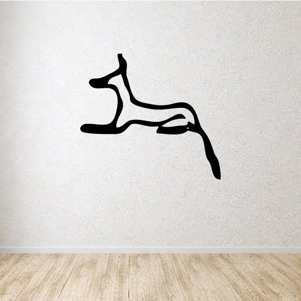 Image of Egyptian Hieroglyphics Reclined Cat Decal