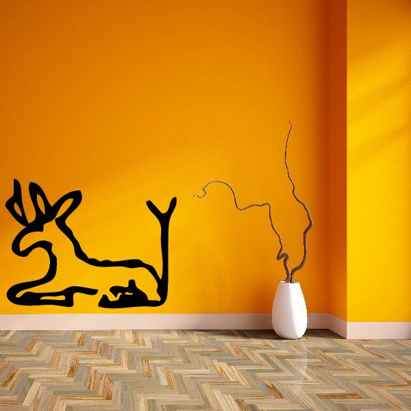 Image of Egyptian Hieroglyphics Sitting Donkey Decal