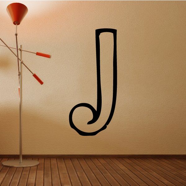 Egyptian hieroglyphics tail decal, black curved character wall sticker