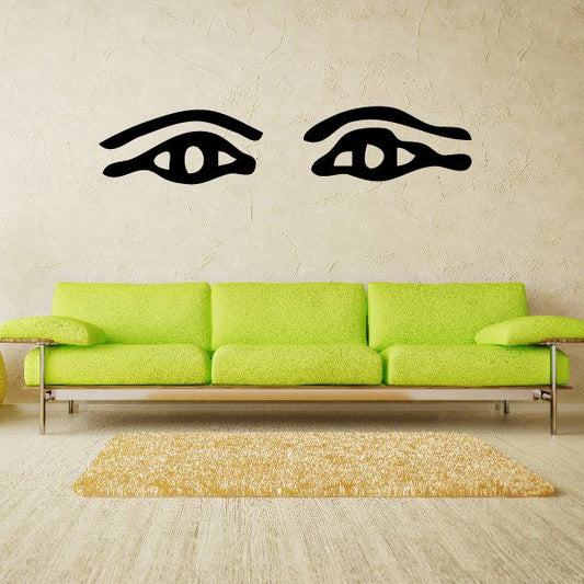 Image of Egyptian Hieroglyphics Two Looking Eyes Decal