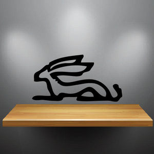 Egyptian hieroglyphics wall decal, black stylized figure silhouette