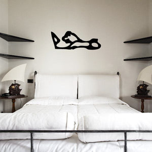 Egyptian hieroglyphics wall decal, black vinyl symbol design
