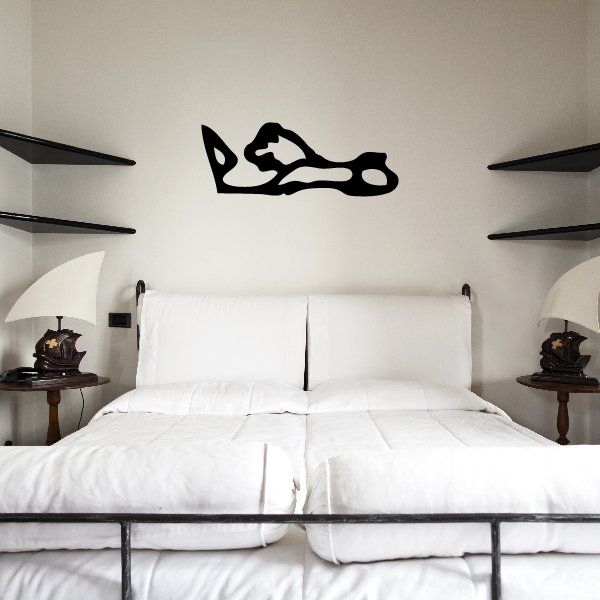 Egyptian hieroglyphics wall decal, black vinyl symbol design