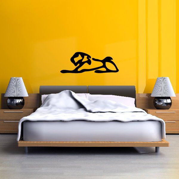 Egyptian hieroglyphics wall decal, black vinyl symbol on wall