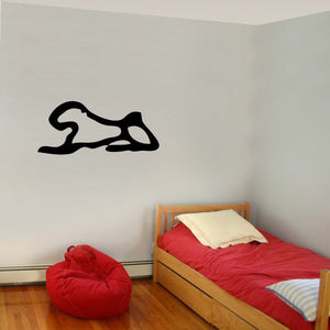 Egyptian hieroglyph wall decal, black stylized symbol