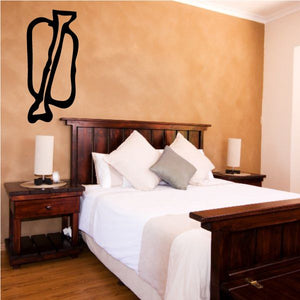 Egyptian hieroglyph wall decal, black vinyl symbol on wall