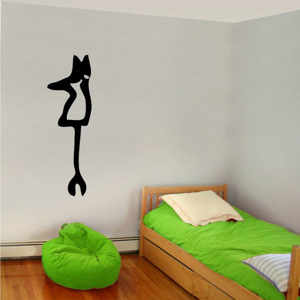 Egyptian hieroglyphics vinyl wall decal, black standing figure symbol