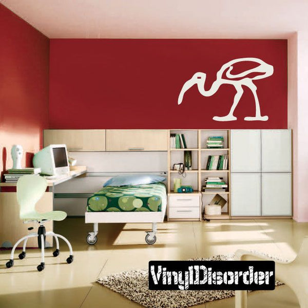 Egyptian style hieroglyph wall decal, white vinyl graphic