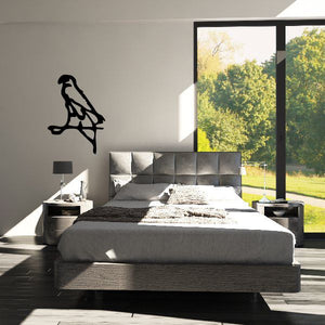 Egyptian hieroglyph wall decal, black vinyl figure with elongated arms