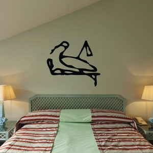 Egyptian hieroglyphics wall decal in black vinyl