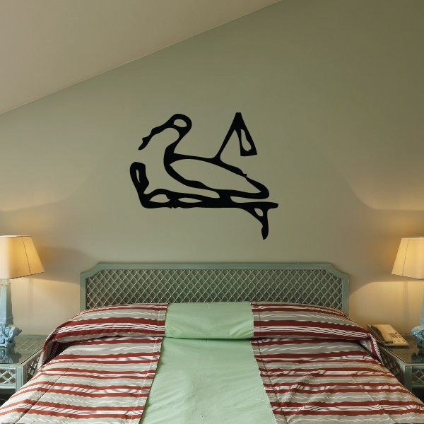Egyptian hieroglyphics wall decal in black vinyl