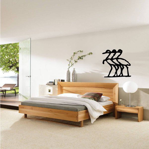 Egyptian hieroglyph wall decal in black vinyl lettering, single emblem design
