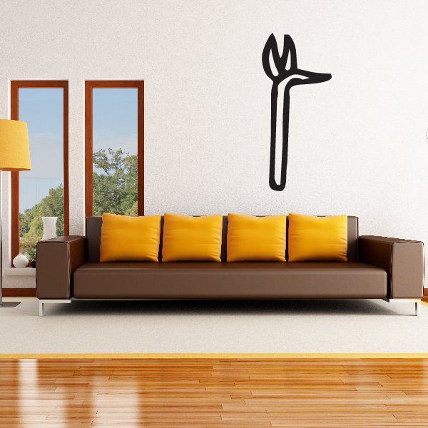 Egyptian ankh wall decal, black vinyl