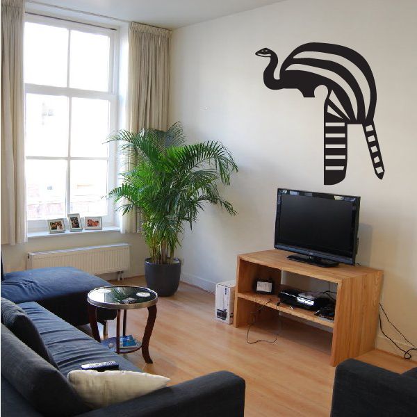 Nemes headdress decal, bold black design with striped collar.