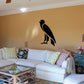 Egyptian-style falcon wall decal, black silhouette with Egyptian-inspired details