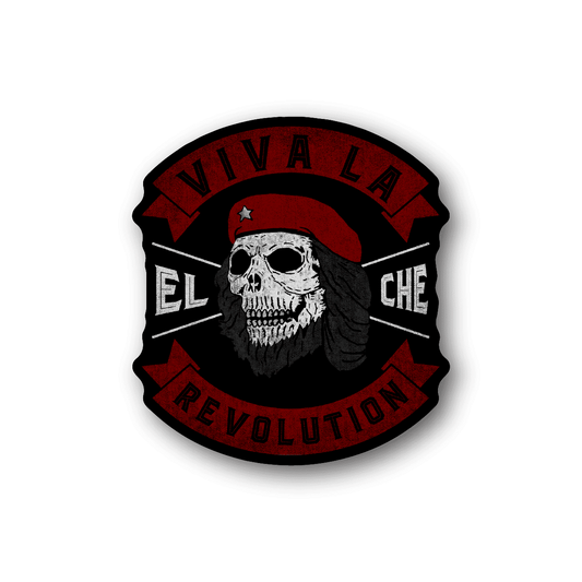 Image of El Che Skull Viva La Revolution Sticker