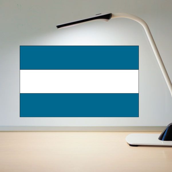 El Salvador flag sticker with blue and white horizontal stripes