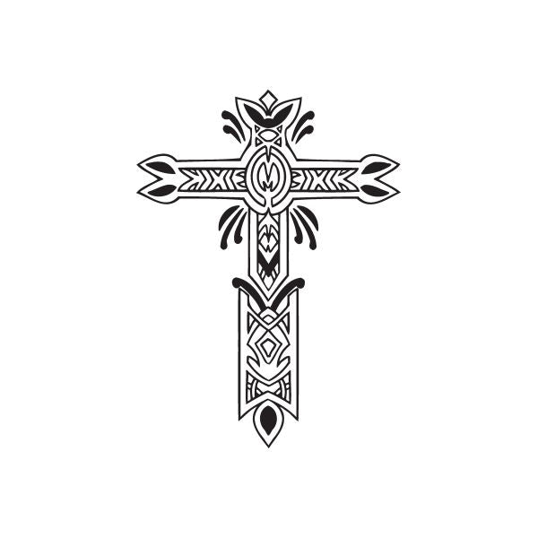 Image of Elaborate Cross Decal