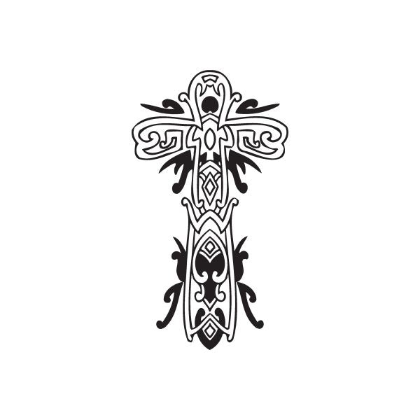 Image of Elaborate Embellished Cross Decal