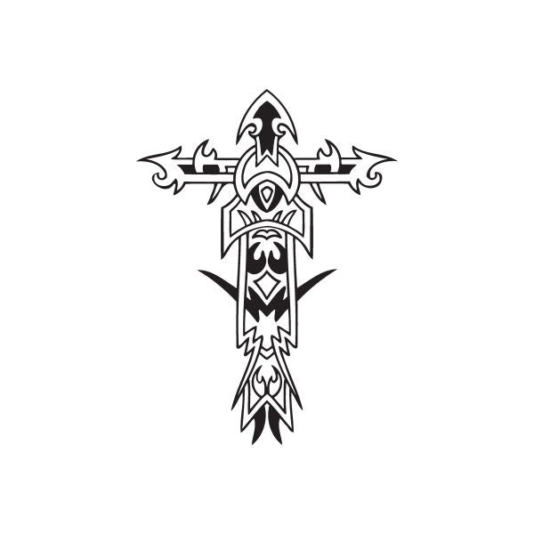 Image of Elaborate Pointed Cross Decal