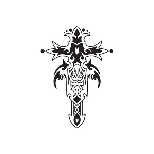 Image of Elaborately Detailed Cross Decal