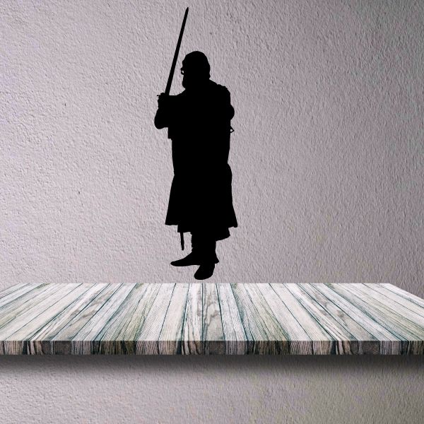Elder Knight decal: black armored knight silhouette holding sword