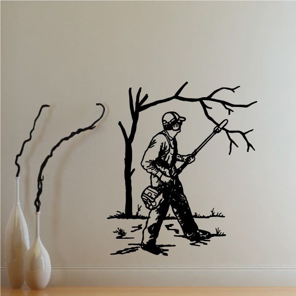 Image of Electric Pole Chainsaw Decal