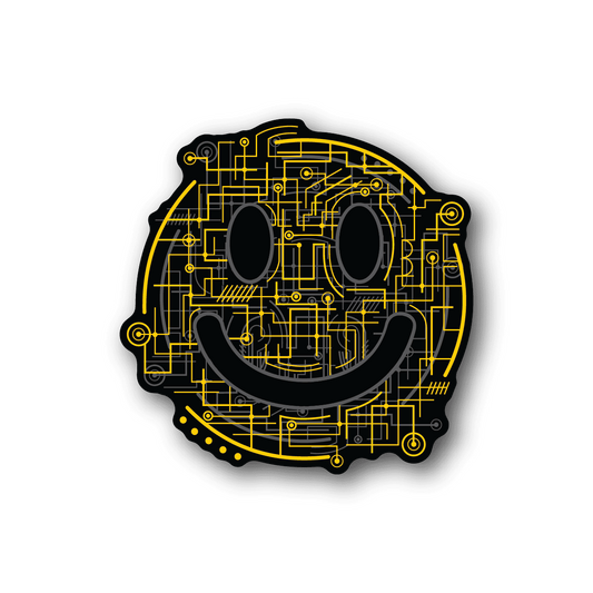 Image of Electric Smiley Face Sticker