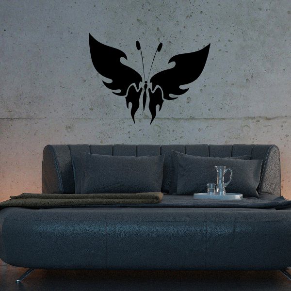 Image of Electric Tribal Butterfly Silhoutte Decal