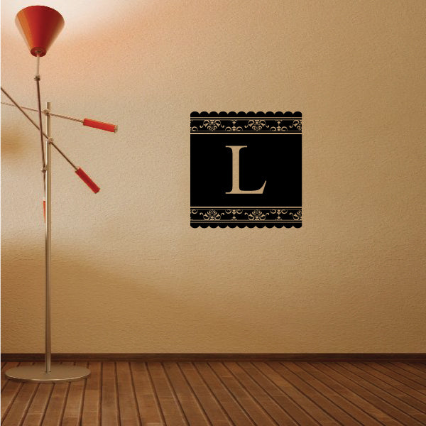 Image of Elegant Banner Monogram Decal