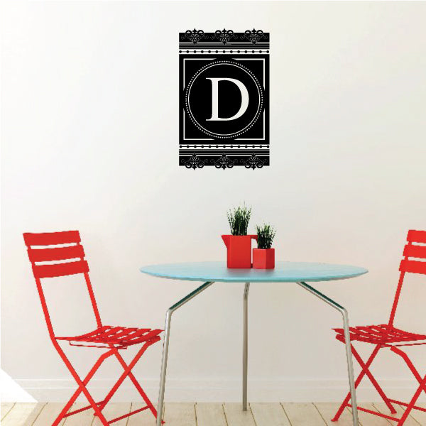 Image of Elegant Banner Monogram Decal