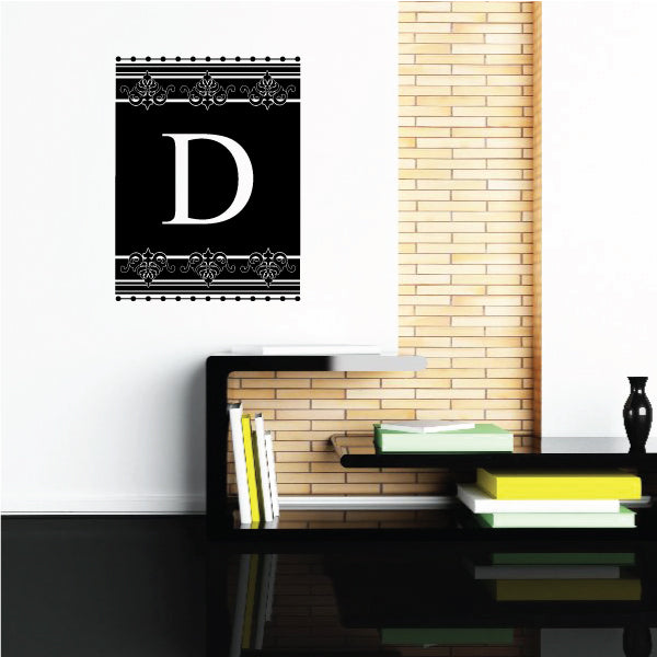 Image of Elegant Banner Monogram Decal