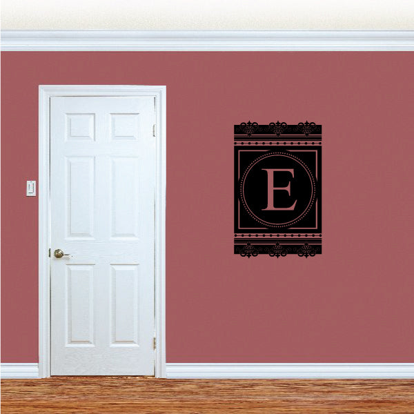 Image of Elegant Banner Monogram Decal