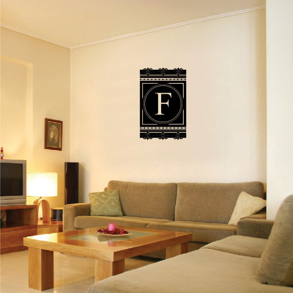 Image of Elegant Banner Monogram Decal