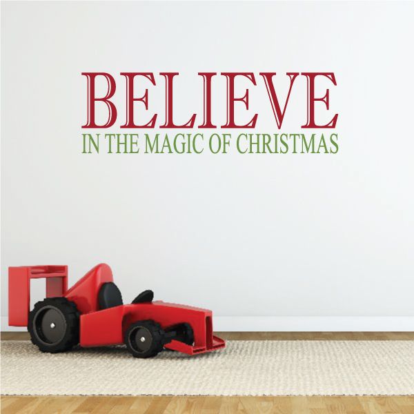 Image of Elegant Believe in the Magic of Christmas Printed Decal