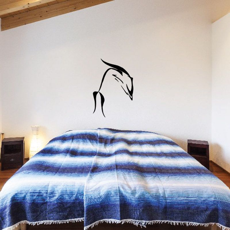 Image of Elegant Diving Dolphin Decal