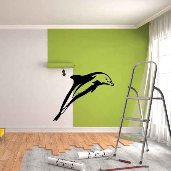 Image of Elegant Dolphin Jumping Decal