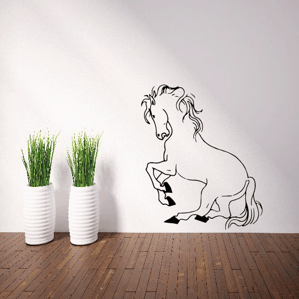 Image of Elegant Leaning Horse Decal