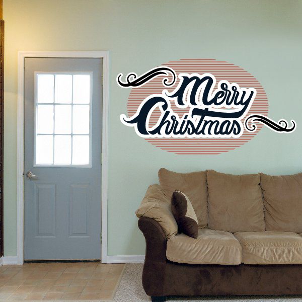 Image of Elegant Merry Christmas Printed Decal