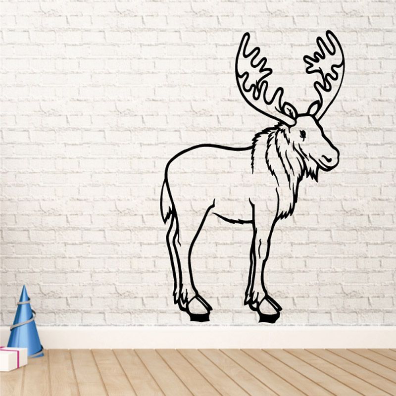 Image of Elegant Standing Moose Decal