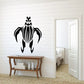 Sea turtle wall decal with bold striped shell design