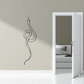 Snake and vine wall decal in black line art