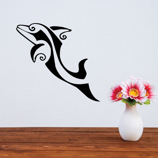 Image of Elegant Tribal Dolphin Decal