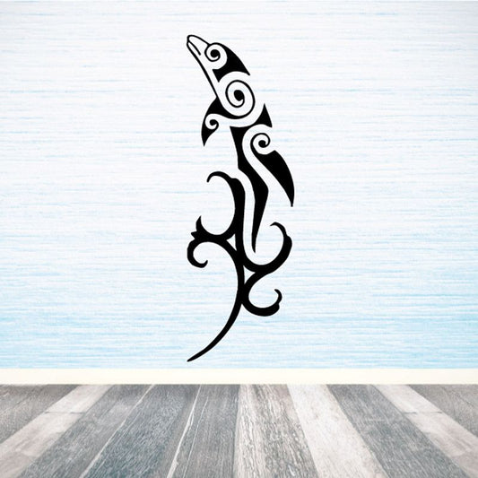 Image of Elegant Tribal Splash Dolphin Decal