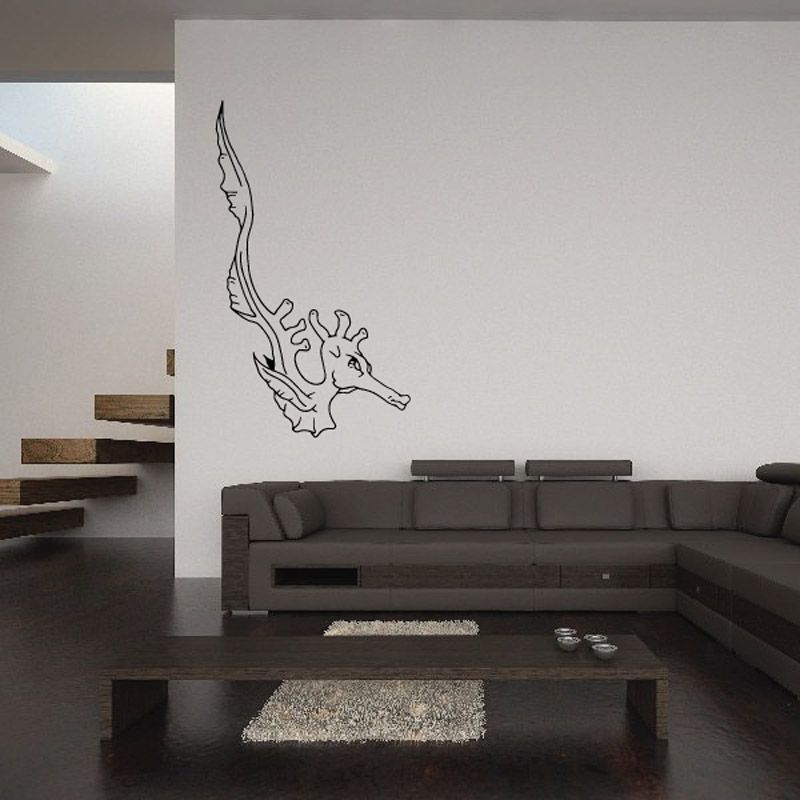 Image of Elegantly Diving Seahorse Decal