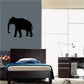Elephant family decal: black elephant silhouette wall sticker