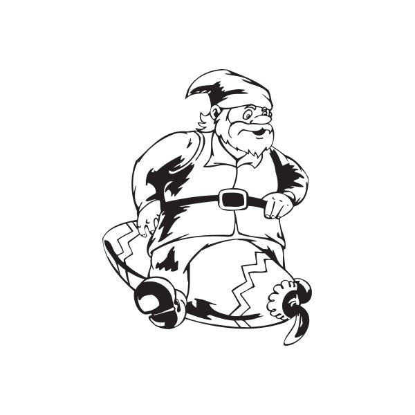 Image of Elf Sitting on Oblong Ornament Decal