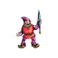 Elf sticker: bearded character in pink coat holding a blue paintbrush