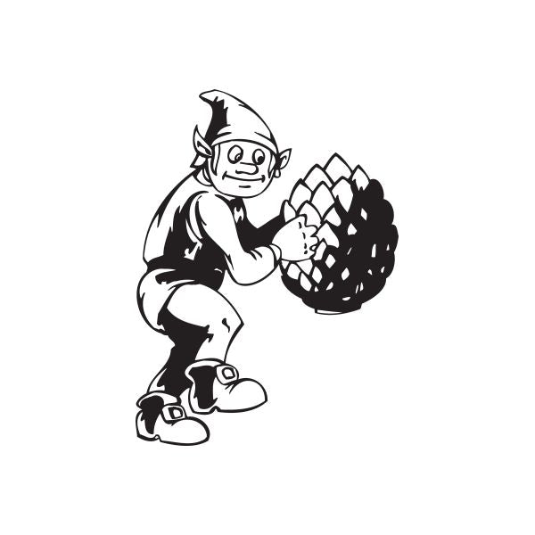 Image of Elf with Pinecone Decal