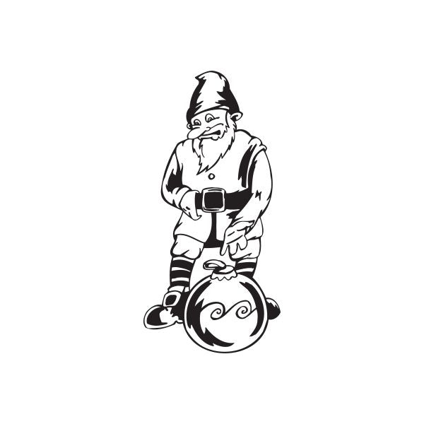 Image of Elf with Swirl Ball Ornament Decal